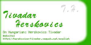 tivadar herskovics business card